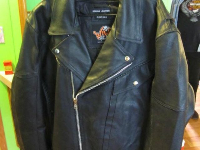 Leather Motorcycle Jacket with body armor