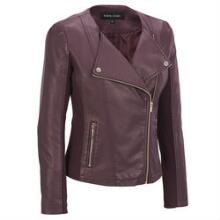 women's faux-leather cycle jacket image